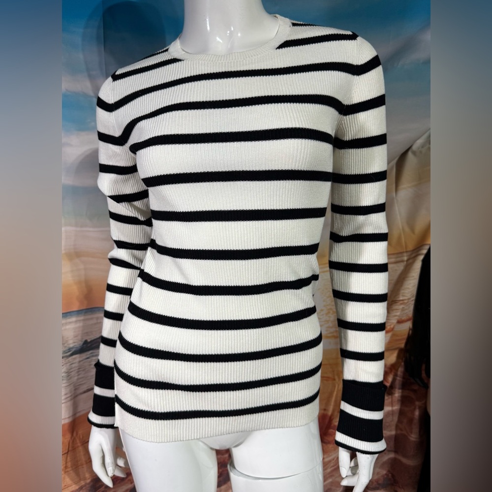 Theory Striped Crewneck Sweater